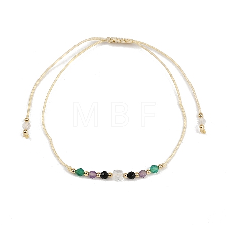 Natural stone constellation bracelet with 12 zodiac signs X-NR2952-2-1