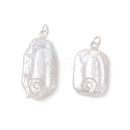 Natural Keshi Pearl Pendants PALLOY-JF04812-02-1