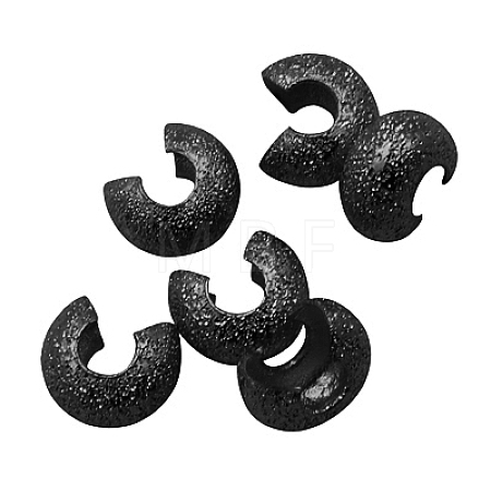 Brass Crimp Beads Covers X-KK-G017-B-1