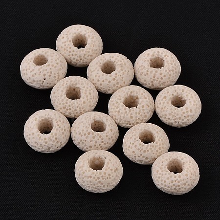 Lava Rock Gemstone European Beads GGDA007-1-1