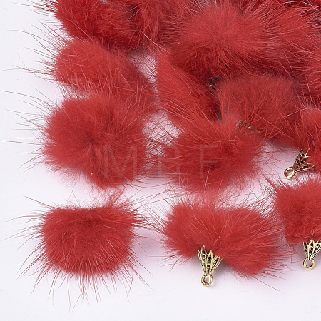 Faux Mink Fur Tassel Pendant Decorations X-FIND-S300-37O-1