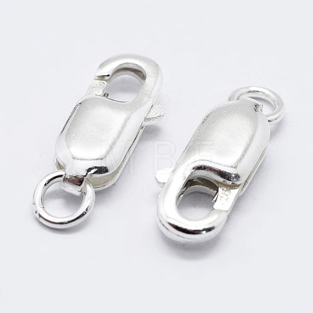 925 Sterling Silver Lobster Claw Clasps STER-K167-075E-S-1