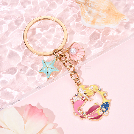 Brass & Alloy Enamel Keychain KEYC-YW00160-04-1