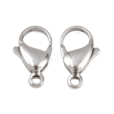 Tarnish Resistant 304 Stainless Steel Lobster Claw Clasps STAS-G035-H-1