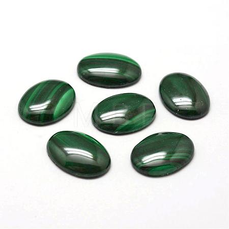Oval Natural Malachite Cabochons G-O147-03H-1