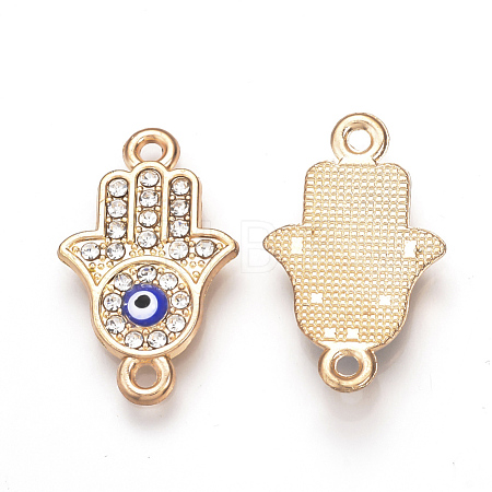 Alloy Rhinestone Links connectors X-ALRI-T004-17LG-1