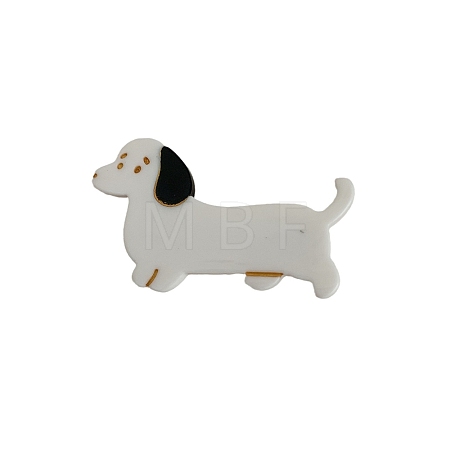 Dog Cellulose Acetate(Resin) Alligator Hair Clips PW-WG0720E-01-1