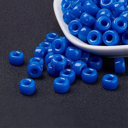 Opaque Acrylic European Large Hole Beads PL338-10-1