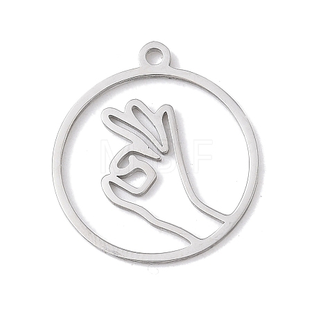 304 Stainless Steel Pendants STAS-Z131-01D-P-1