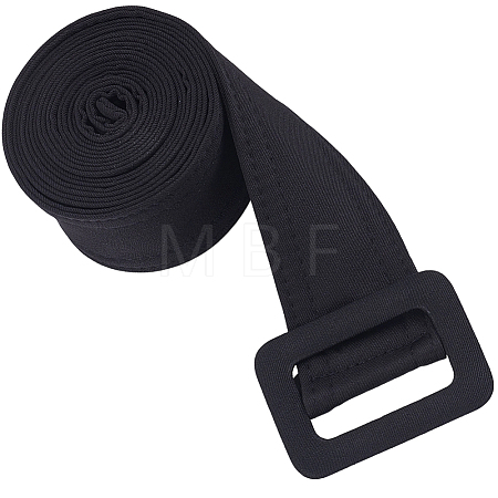 1Pc Cloth Waist Belts with Alloy Buckles for Coat AJEW-GF0015-07C-1