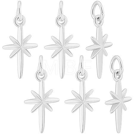 6Pcs Brass Pendants KK-BBC0026-01S-1