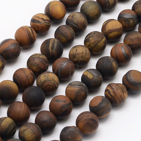Natural Tiger Eye Beads Strands X-G-D688-4mm-1
