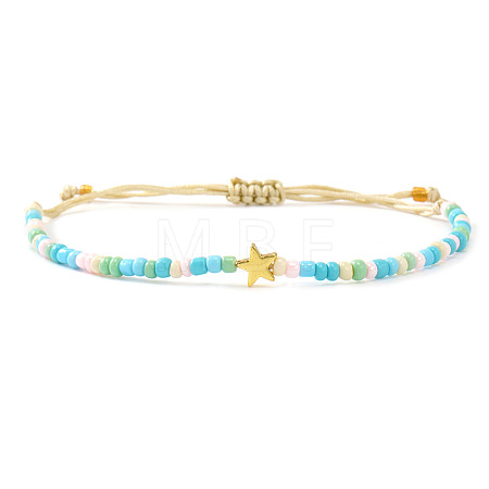 Glass Seed Beads Adjustable Bracelets KO8624-9-1