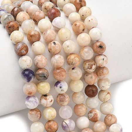 Natural Purple Opal Beads Strands G-L642-B21-6mm-1