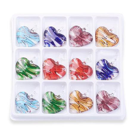 Handmade Lampwork Pendants LAMP-S093-B-1