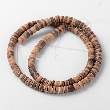 Natural Coconut Rondelle Bead Strands COCB-O001-11-1