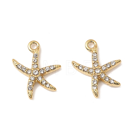 304 Stainless Steel with Crystal Rhinestone Charms STAS-G358-05G-06-1