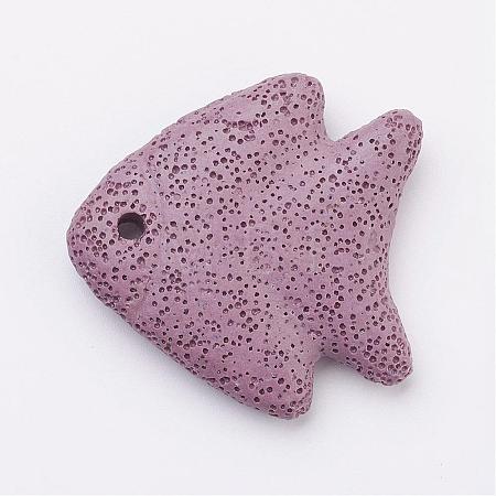 Natural Lava Rock Big Pendants G-K172-13K-1