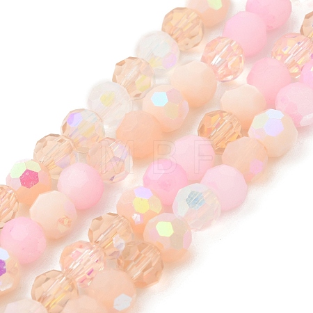 Electroplate Glass Beads Strands EGLA-P048-A06-1