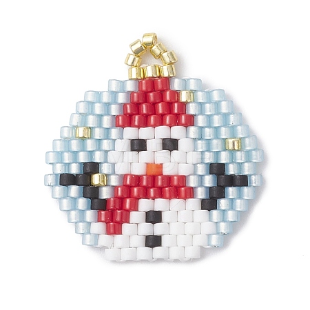 Beaded Snowman Charms PALLOY-MZ01095-1