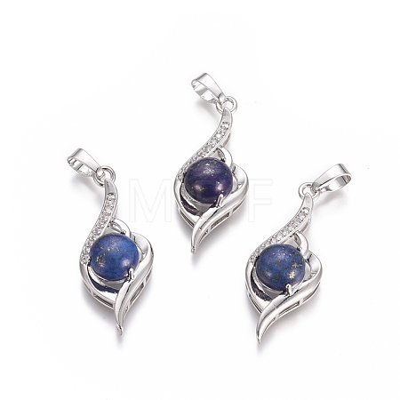 Natural Lapis Lazuli Pendants G-L512-G10-1