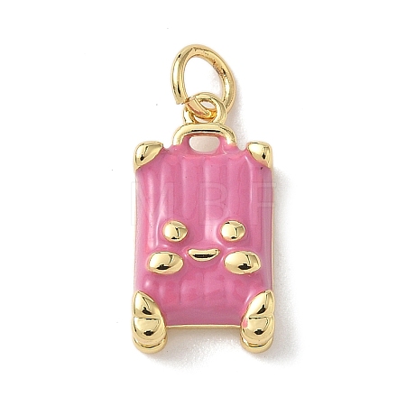 Brass Enamel Pendants KK-B155-18G-02-1