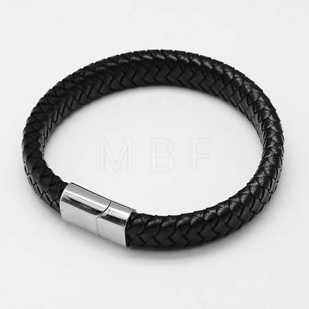 Braided Leather Cord Bracelets BJEW-I200-08-1