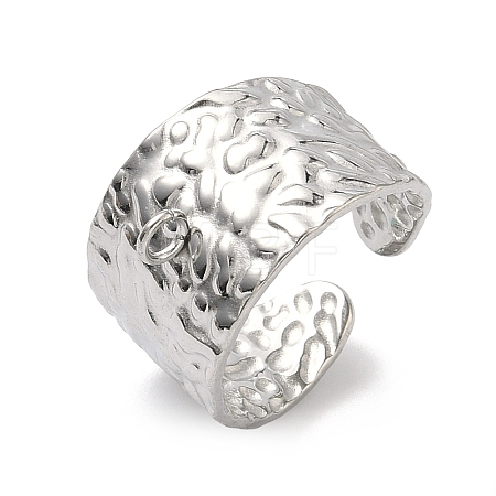Hammered 304 Stainless Steel Loop Ring Base STAS-G375-01P-1