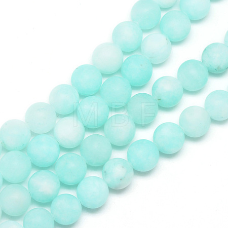 Natural White Jade Bead Strands X-G-R297-10mm-56-1