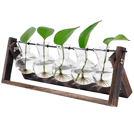 PET Bulb Shape Hydroponic Vase AJEW-WH0709-387B-1