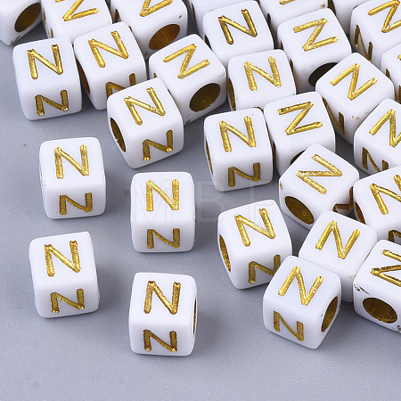 Plating Acrylic Beads SACR-S297-09N-1