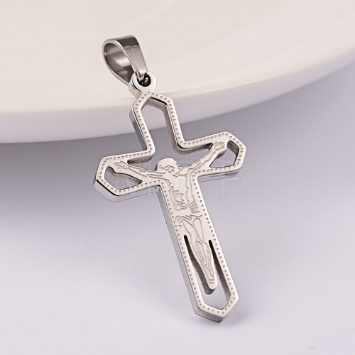 Cross 304 Stainless Steel Pendants STAS-M245-20P-1