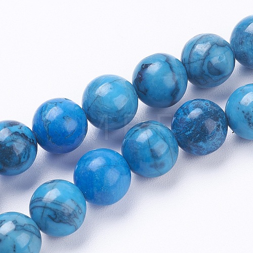 Natural Map Stone/Picasso Stone/Picasso Jasper Beads Strands X-G-F520-43-8mm-1