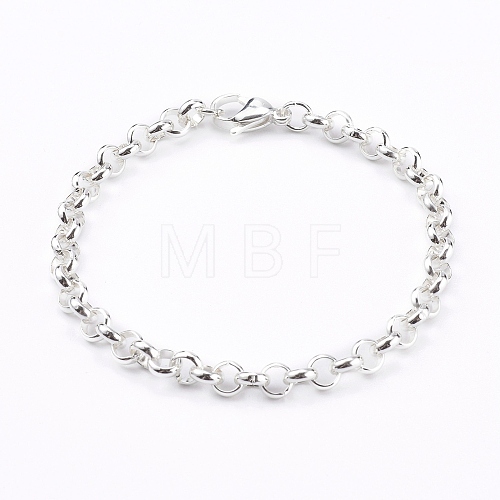 Women's 304 Stainless Steel Rolo Chain Bracelets BJEW-JB05996-01-1
