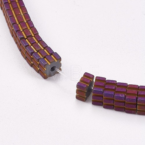 Electroplated Non-magnetic Synthetic Hematite Beads Strands G-P367-F06-1