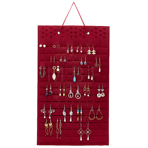 Soft Felt Wall-Mounted Earring Hanging Display Bags AJEW-WH0020-69-1