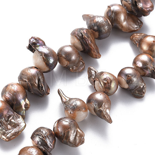 Natural Baroque Pearl Keshi Pearl Beads Strands PEAR-S021-194B-01-1