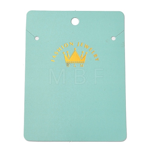 Rectangle Paper Necklace Display Cards with Hanging Hole CDIS-M005-01-1