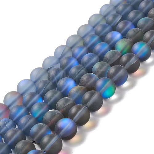 Synthetic Moonstone Beads Strands G-E573-01C-29-1