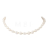 Natural Cultured Freshwater Pearl Two Sides Polished Beaded Necklaces NJEW-JN05731-2