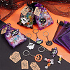 1 Set Witch/Pumpkin/Ghost/Vampire/Bat PVC Plastic Pendant Keychain KEYC-BC0001-15-3