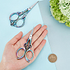 2Pcs 2 Style Stainless Steel Embroidery Scissors TOOL-SC0001-41-3