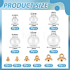 120Pcs 6 Styles Glass & Plastic Globle Pendants GLAA-PH0004-65-2