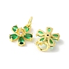 Brass Micro Pave Cubic Zirconia Pendants KK-U067-03G-02-2
