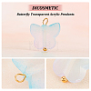 100Pcs Frosted Two Tone Spray Painted Transparent Acrylic Pendants FIND-DC0002-10-4