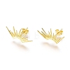 925 Sterling Silver Stud Earrings EJEW-AA00271-31G-1