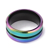 304 Stainless Steel Grooved Finger Ring for Men Women LS-RJEW-WH0011-09B-MC-2