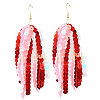 Acrylic & Plastic Glitter Tassel Dangle Earrings FS-WGEB983-01-1