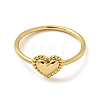 Rack Plating Brass Heart Finger Rings for Women RJEW-C081-04G-2