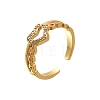 Rack Plating Brass Micro Pave Cubic Zirconia Cuff Finger Rings for Women RJEW-C117-01B-G-4